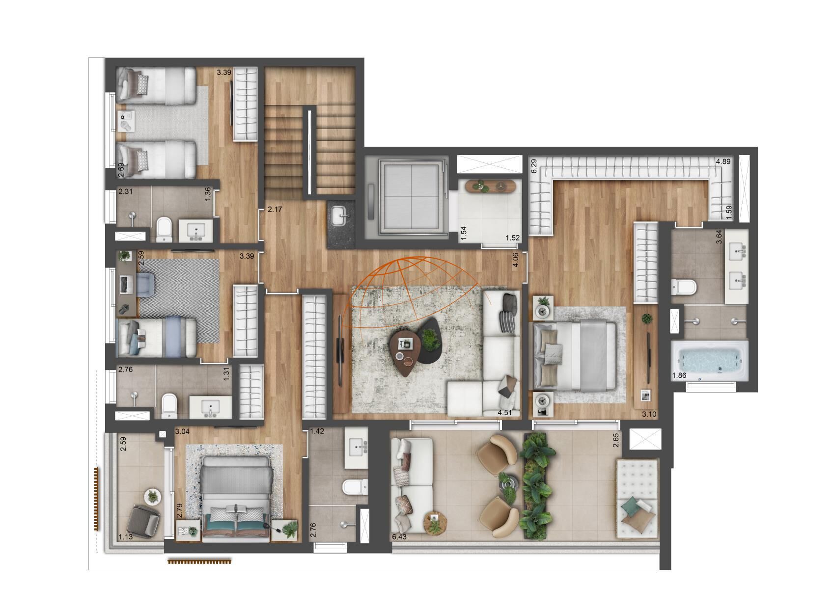 Apartamento, 3 quartos, 147 m² - Foto 38