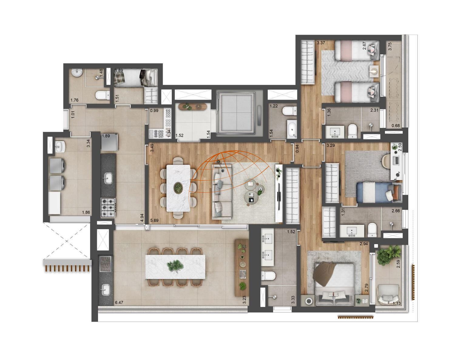 Apartamento, 3 quartos, 147 m² - Foto 31
