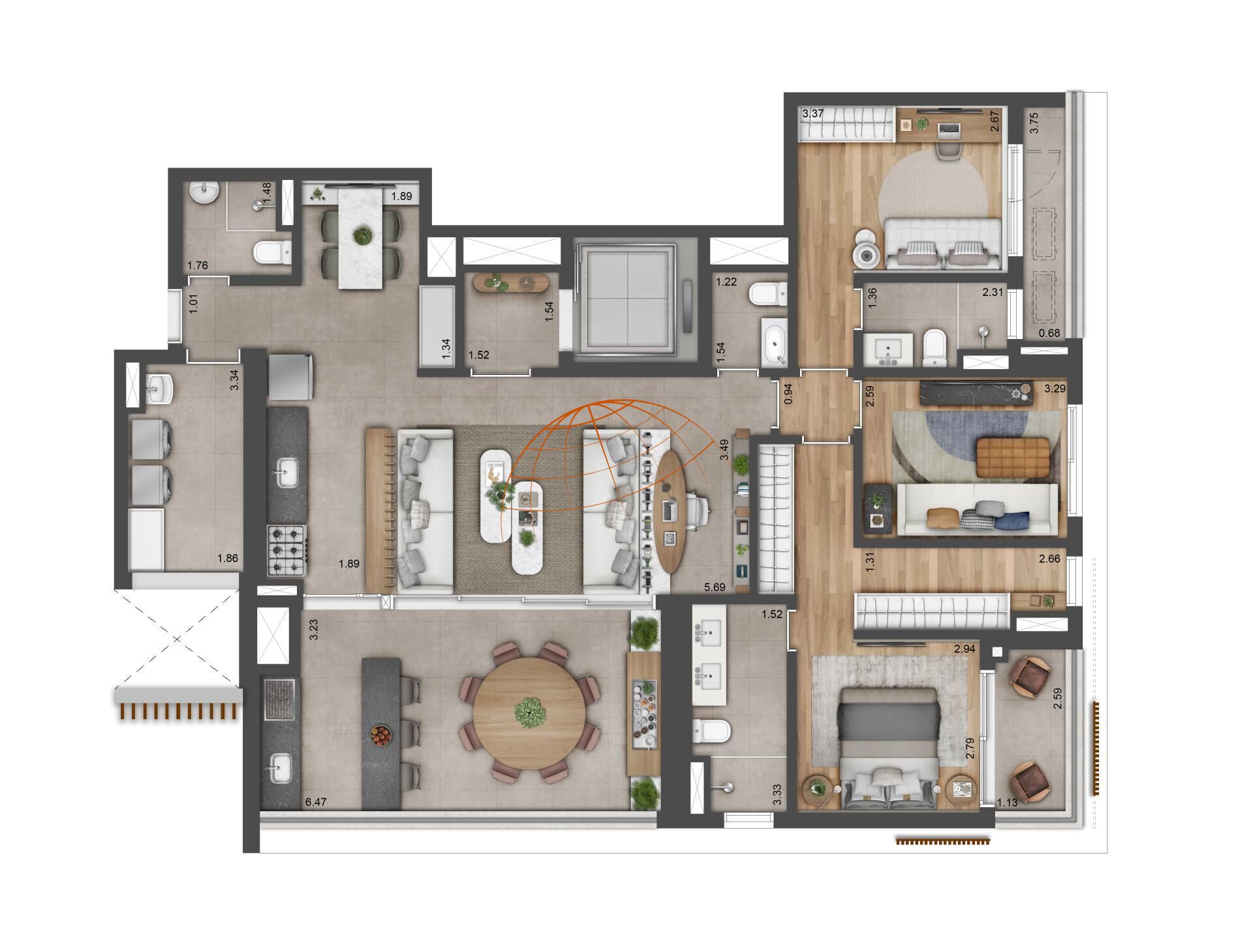 Apartamento, 3 quartos, 147 m² - Foto 32