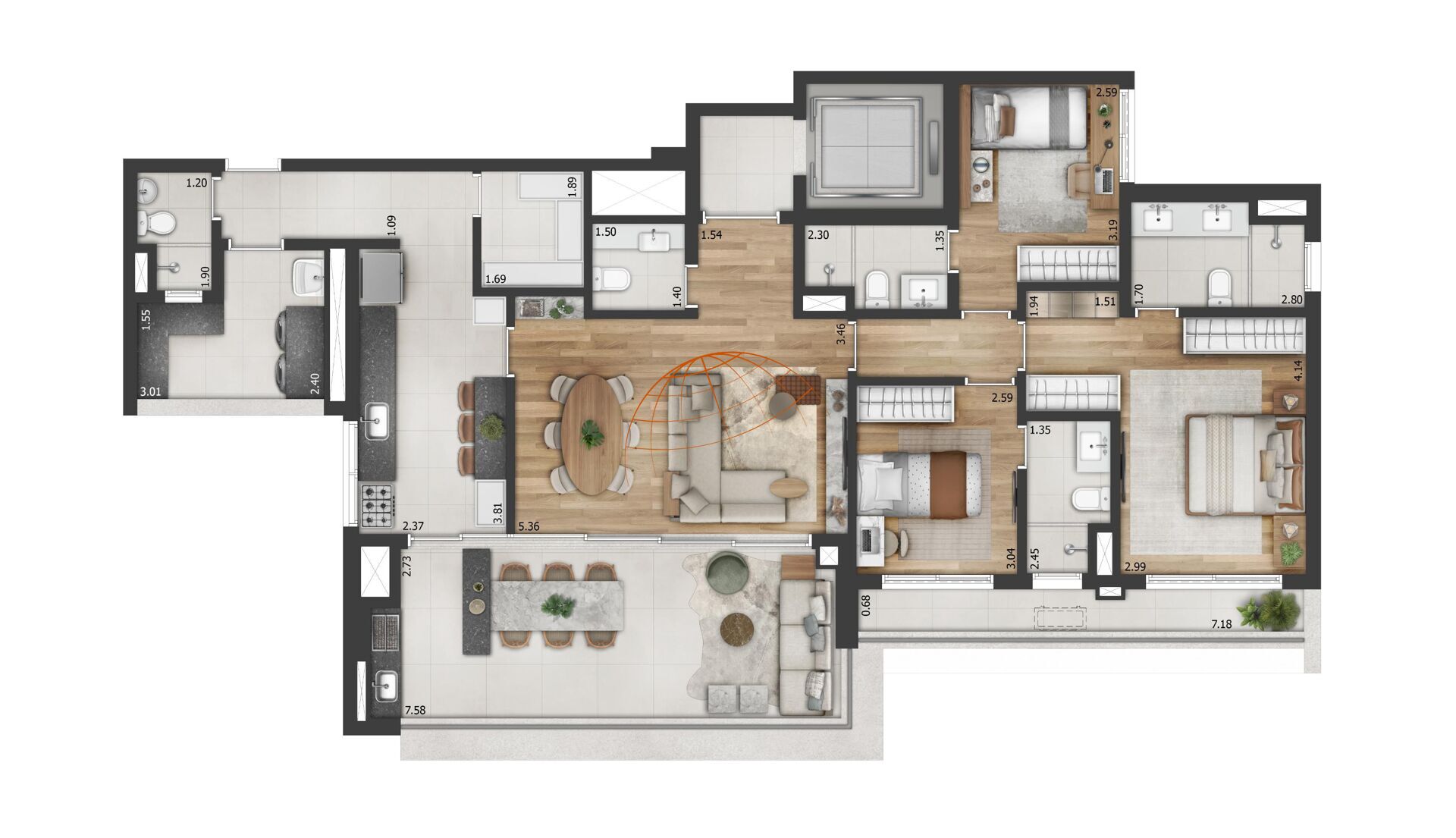 Apartamento, 3 quartos, 150 m² - Foto 29