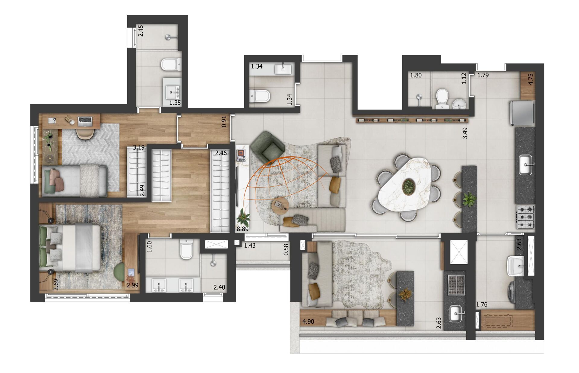 Apartamento, 3 quartos, 150 m² - Foto 28