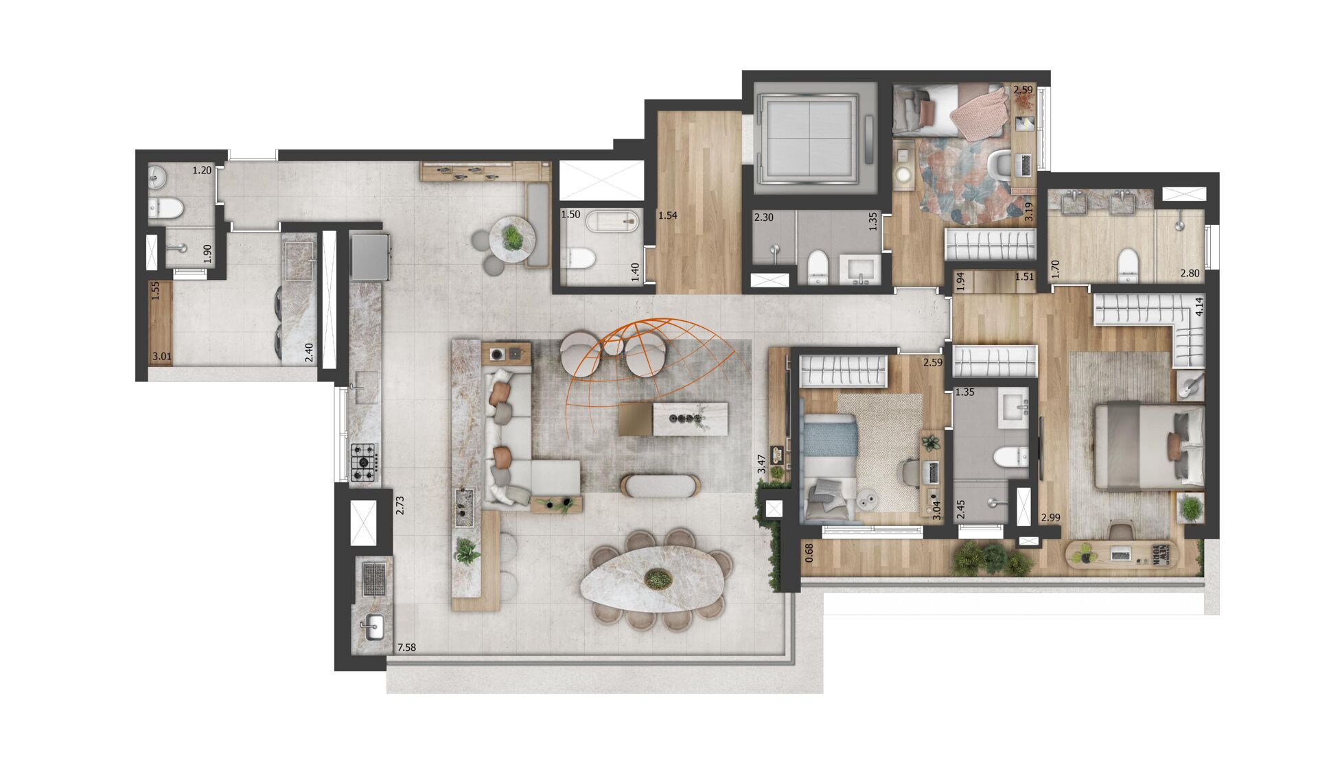 Apartamento, 3 quartos, 150 m² - Foto 31