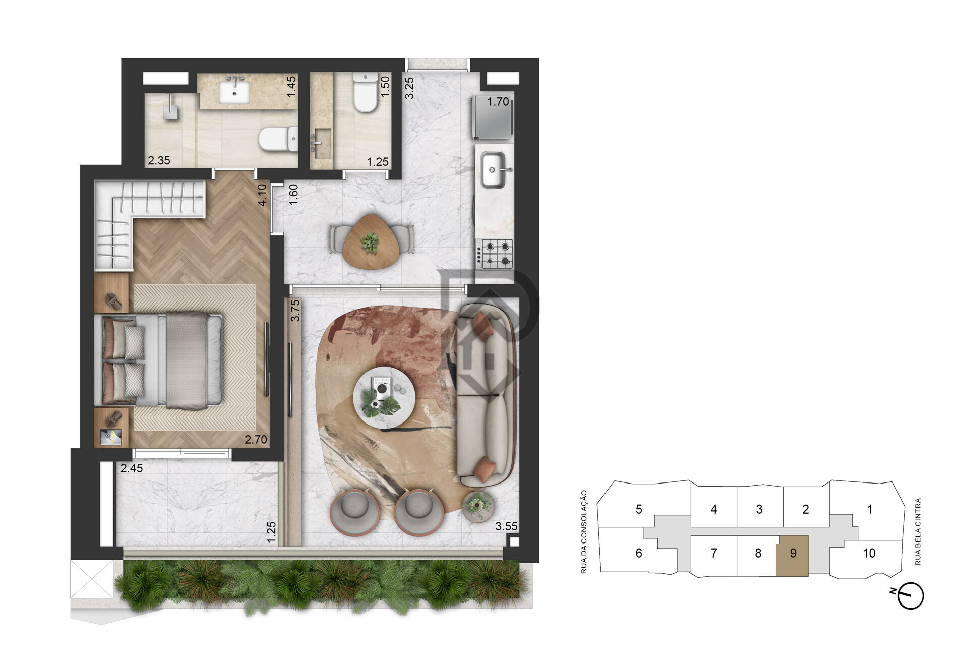 Apartamento, 1 quarto, 56 m² - Foto 21