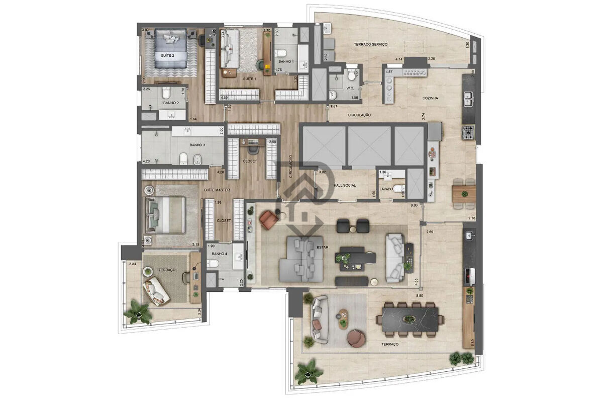 Apartamento, 4 quartos, 277 m² - Foto 50