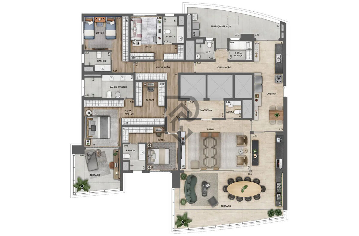 Apartamento, 4 quartos, 277 m² - Foto 51