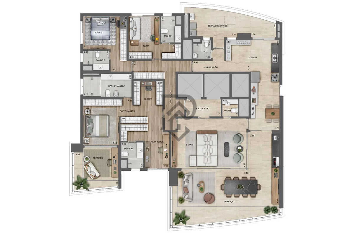 Apartamento, 4 quartos, 277 m² - Foto 49