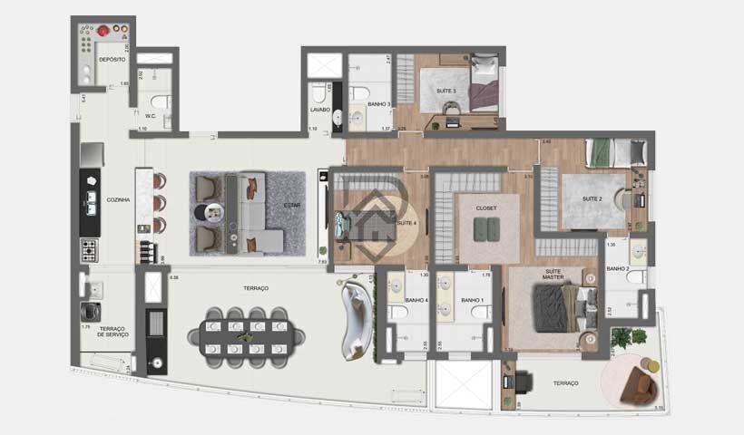 Apartamento à venda com 3 quartos, 180m² - Foto 23