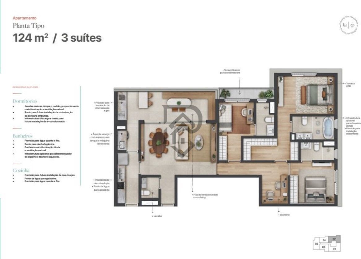 Apartamento, 3 quartos, 132 m² - Foto 42