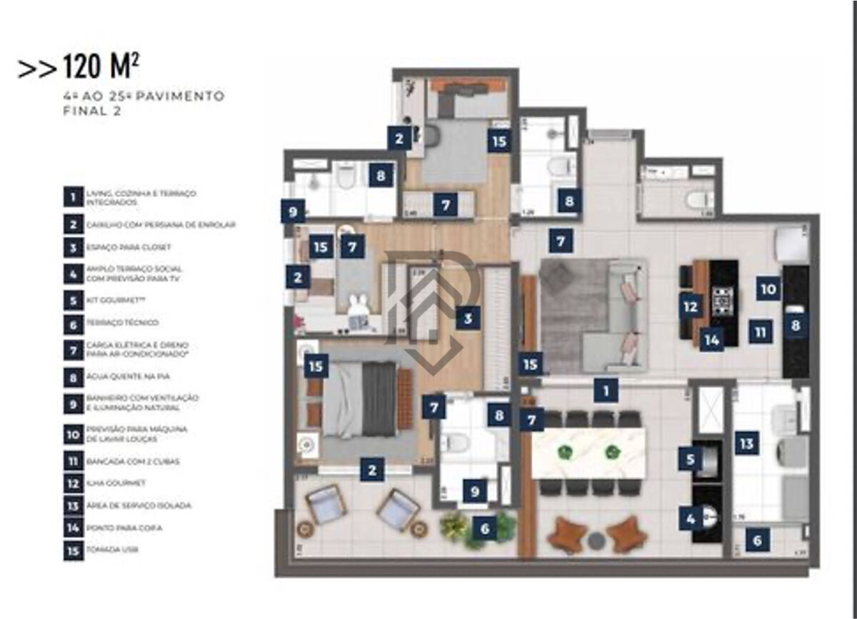 Apartamento, 3 quartos, 120 m² - Foto 33