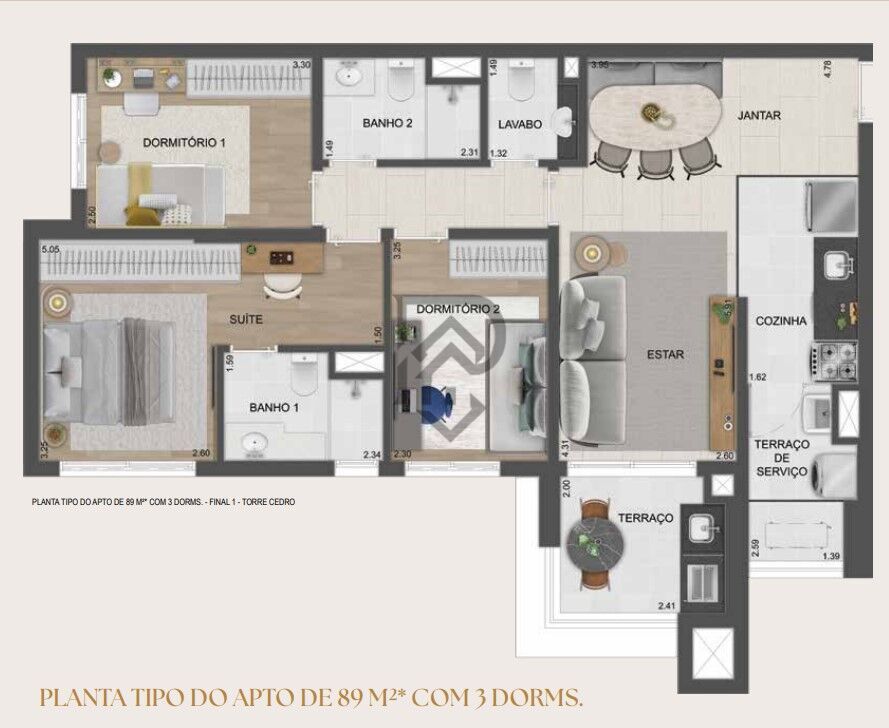 Apartamento, 3 quartos, 89 m² - Foto 45