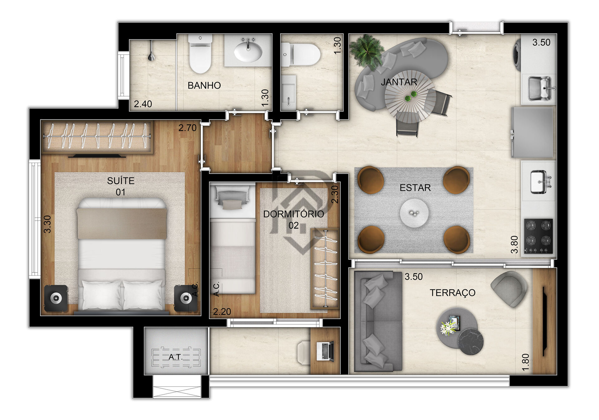 Apartamento, 2 quartos, 51 m² - Foto 32