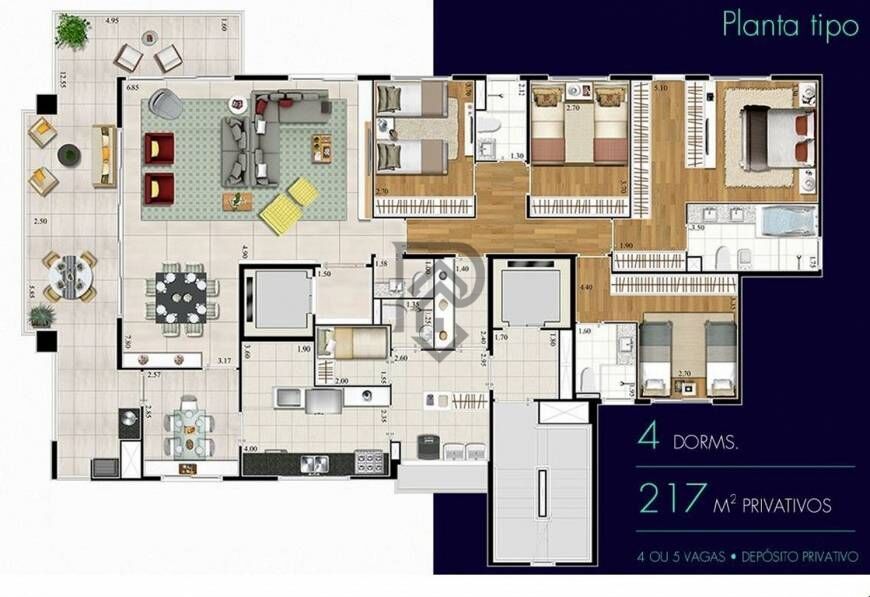 Apartamento, 3 quartos, 217 m² - Foto 29