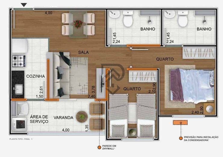Apartamento, 3 quartos, 60 m² - Foto 27