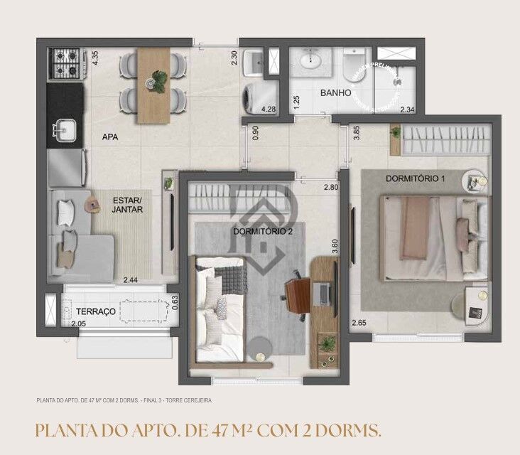 Apartamento, 3 quartos, 64 m² - Foto 49