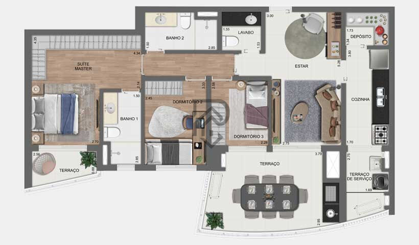 Apartamento, 3 quartos, 107 m² - Foto 33