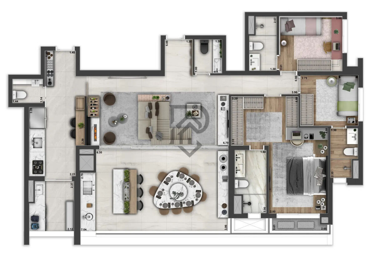 Apartamento, 3 quartos, 124 m² - Foto 49