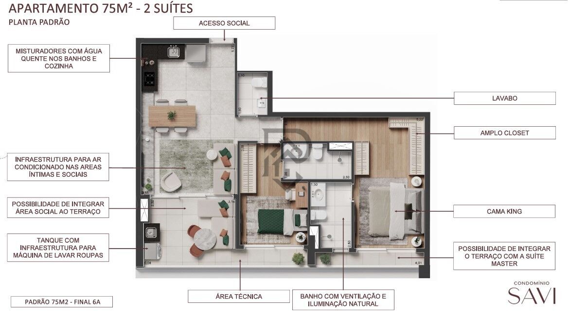 Apartamento à venda com 2 quartos, 75m² - Foto 20