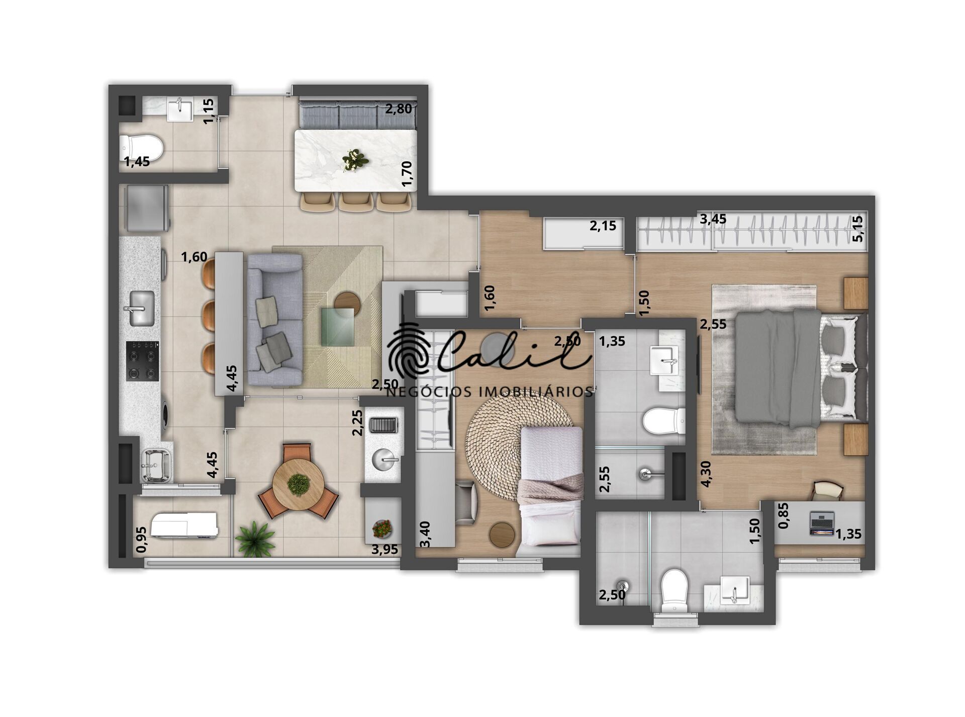 Apartamento, 2 quartos, 72 m² - Foto 2