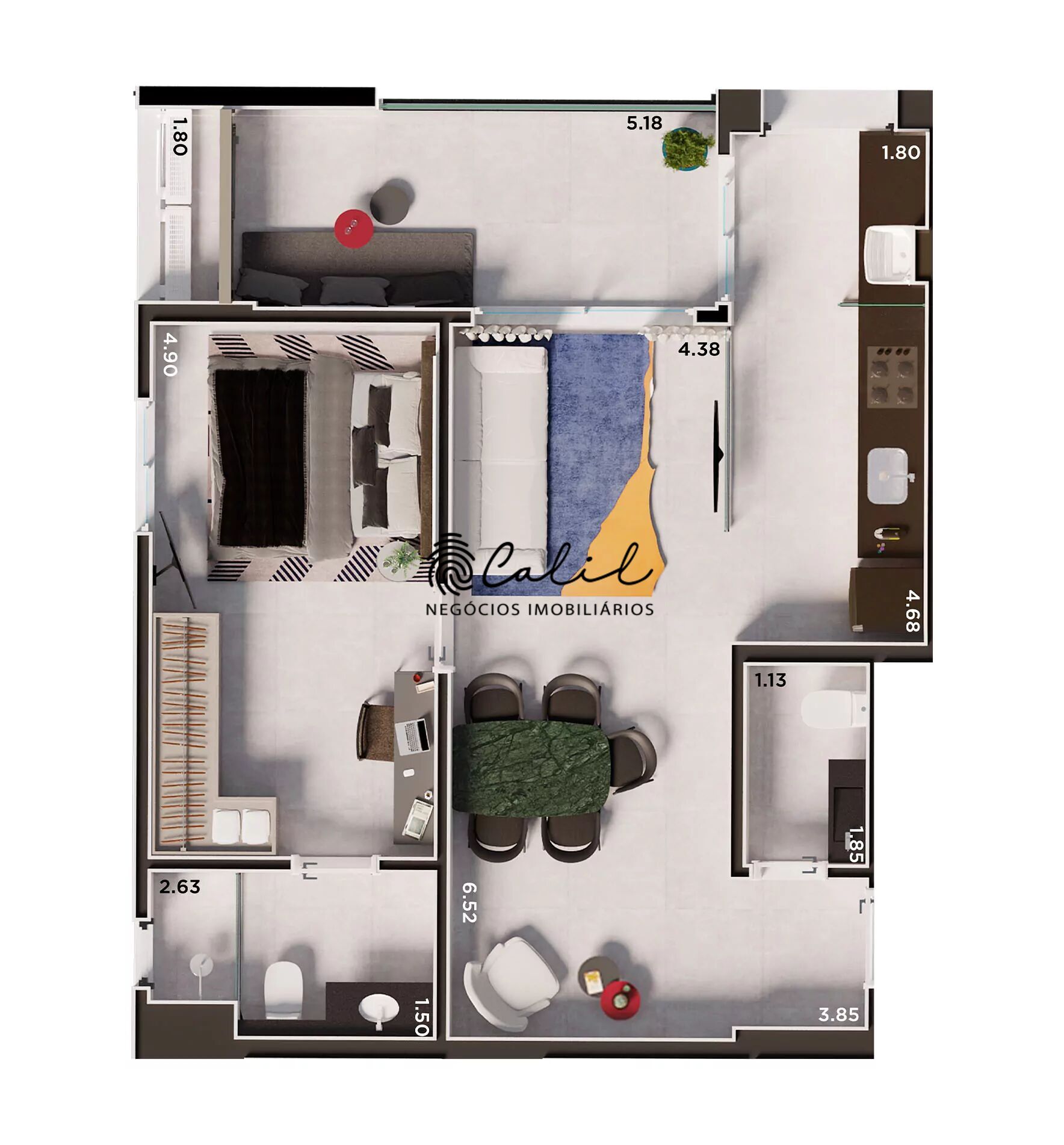 Apartamento para alugar com 1 quarto, 63m² - Foto 39
