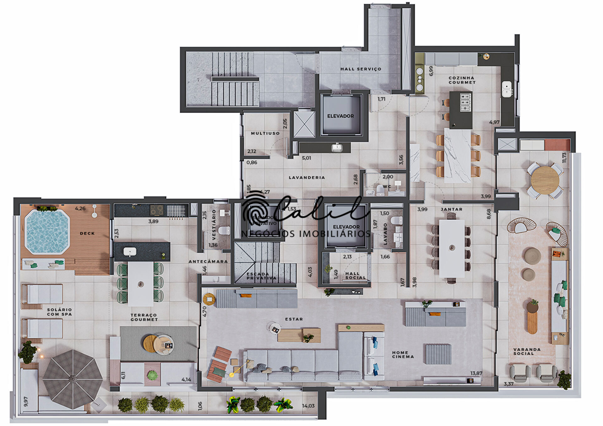 Cobertura, 5 quartos, 700 m² - Foto 4