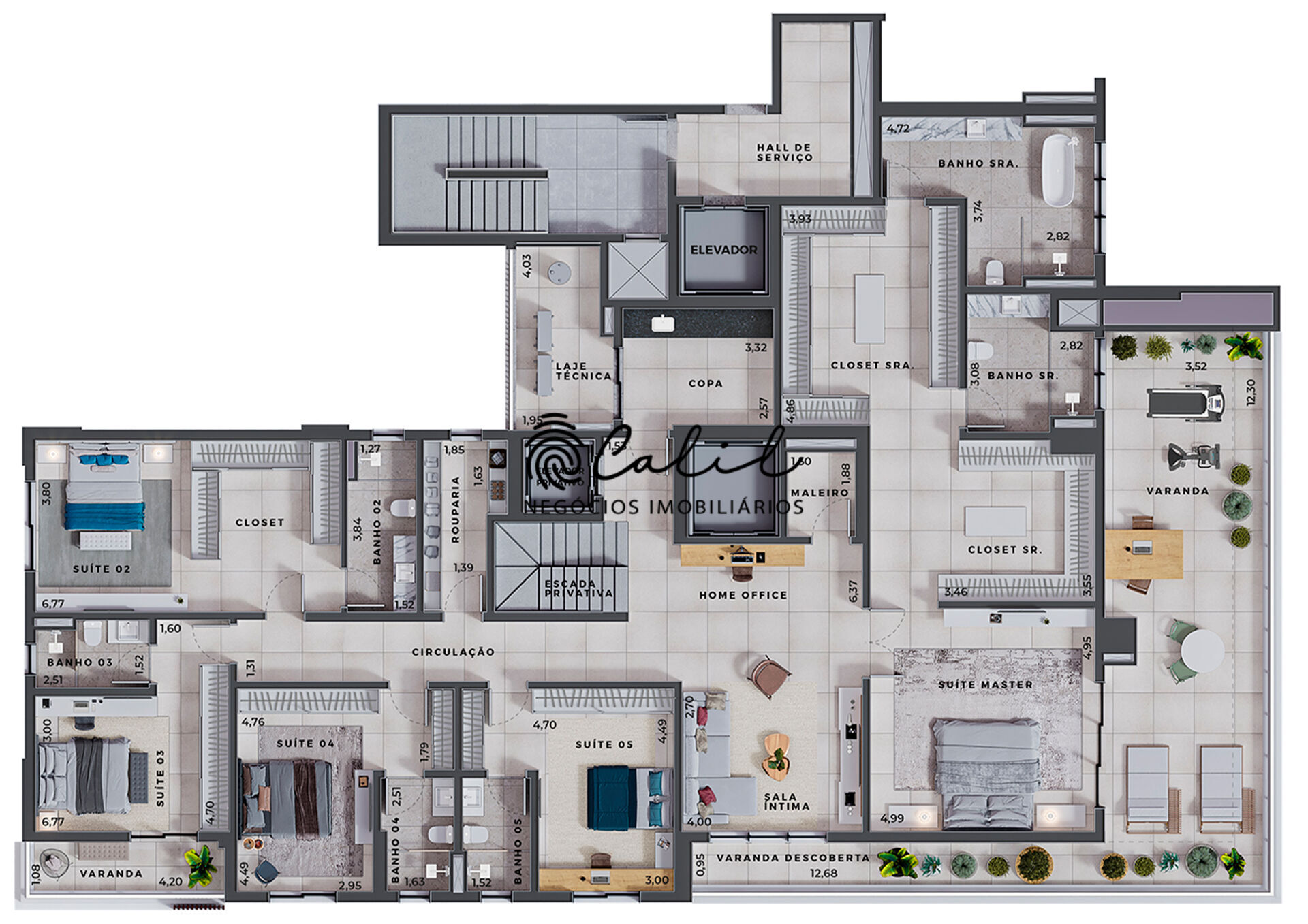 Cobertura, 5 quartos, 700 m² - Foto 5