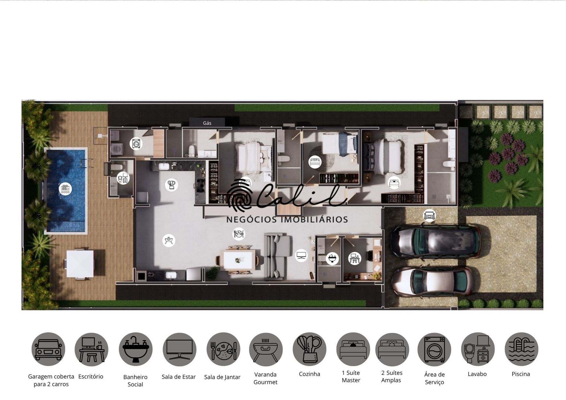 Casa de Condomínio, 3 quartos - Foto 4