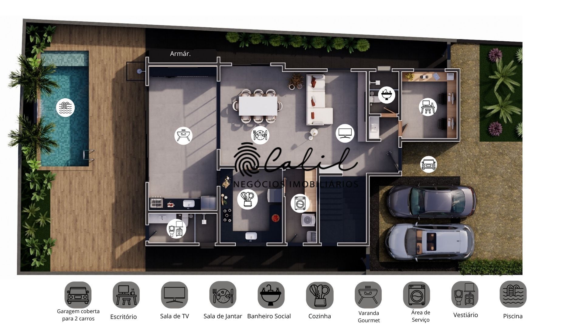 Casa de Condomínio, 4 quartos - Foto 4