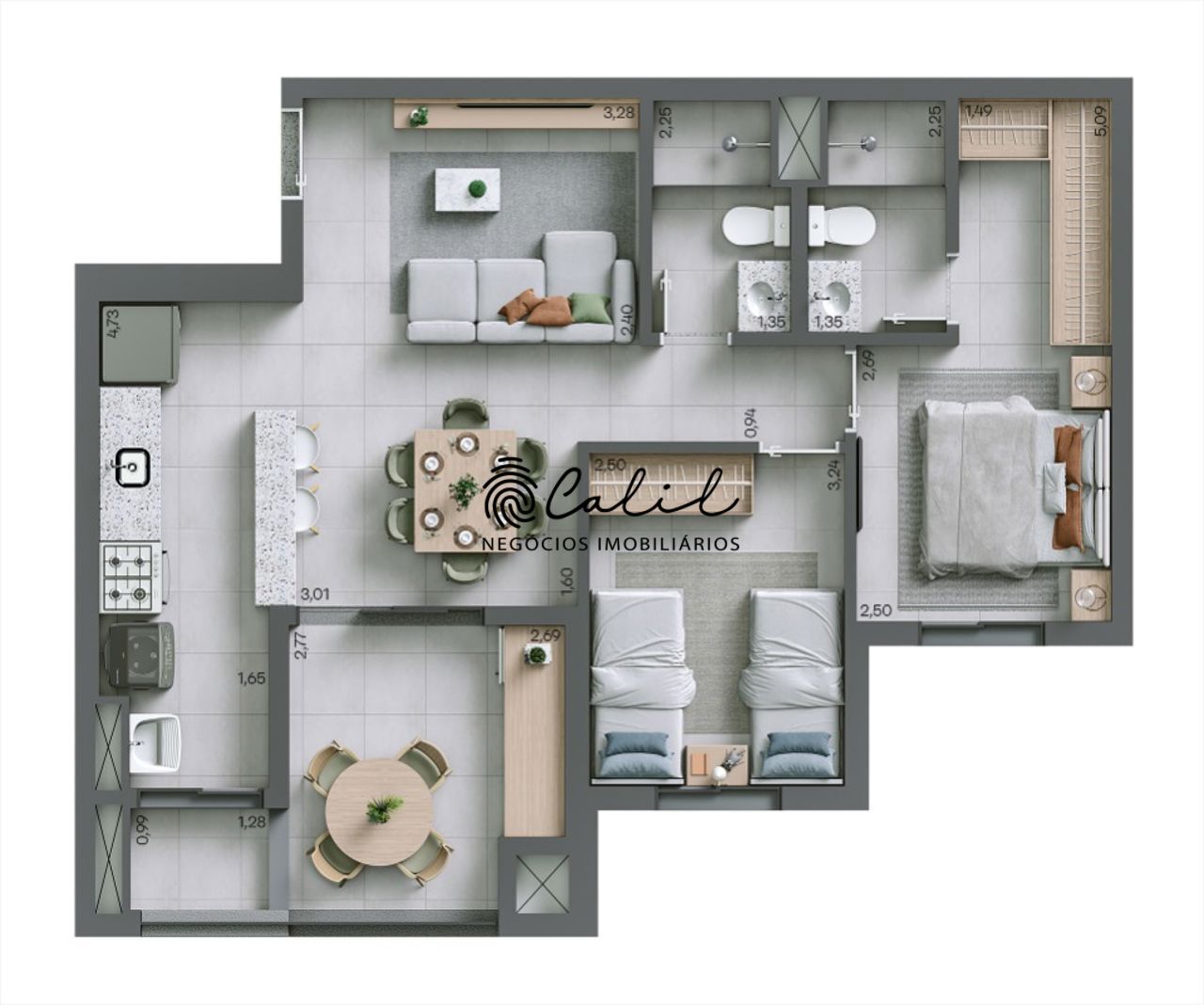 Apartamento, 2 quartos, 69 m² - Foto 16