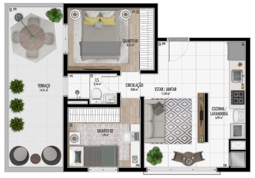 Apartamento à venda com 2 quartos, 45m² - Foto 24