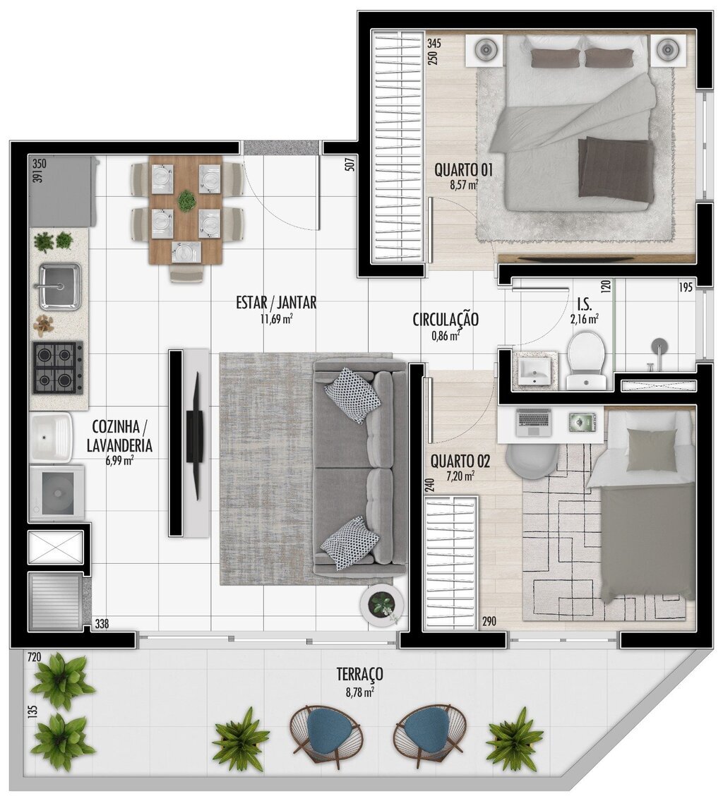 Apartamento à venda com 2 quartos, 45m² - Foto 22