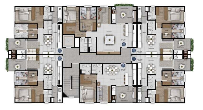 Cobertura, 2 quartos, 122 m² - Foto 6