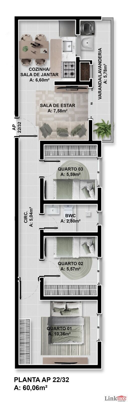 Apartamento à venda com 3 quartos, 84m² - Foto 16