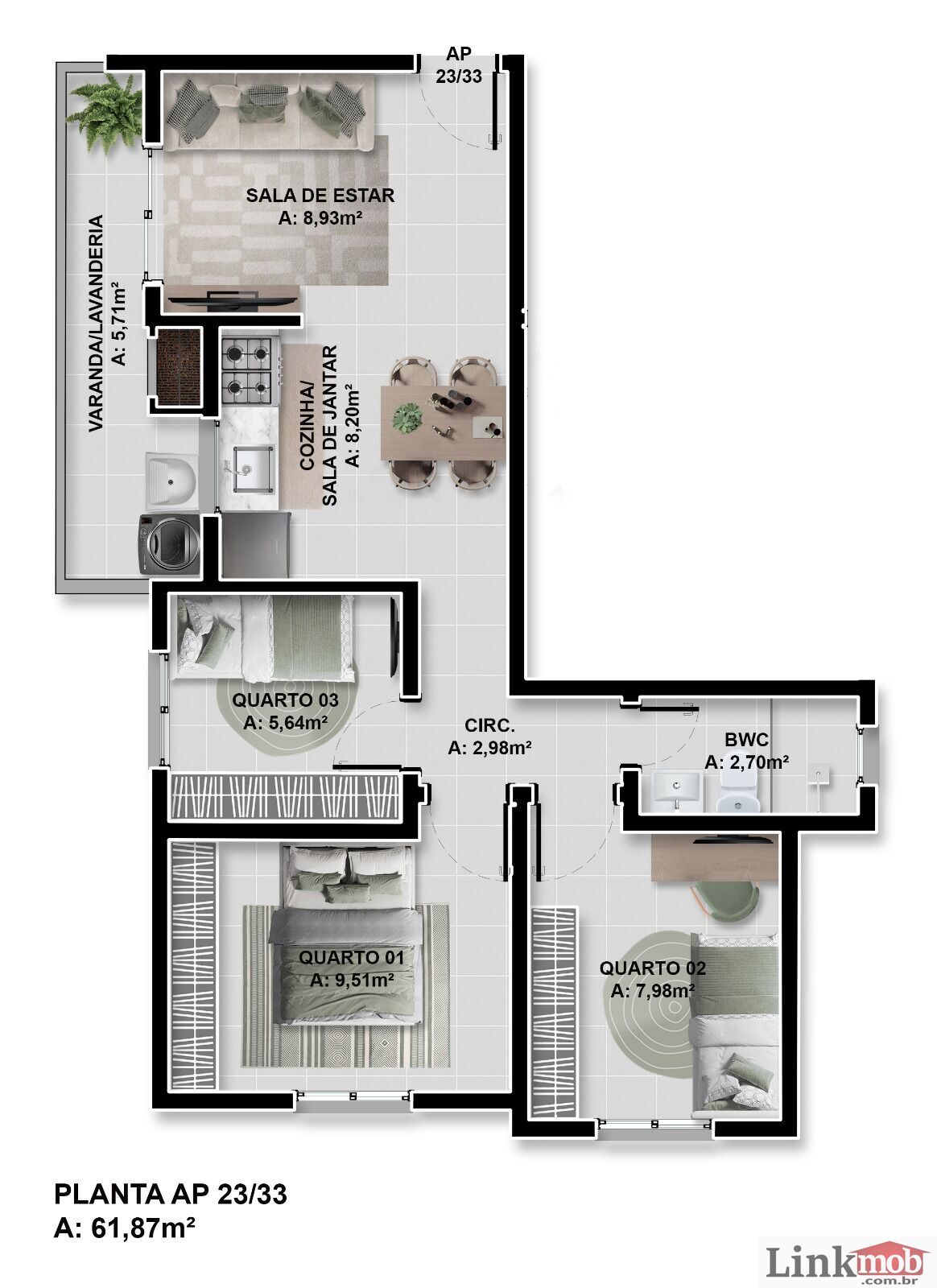 Apartamento à venda com 3 quartos, 84m² - Foto 15