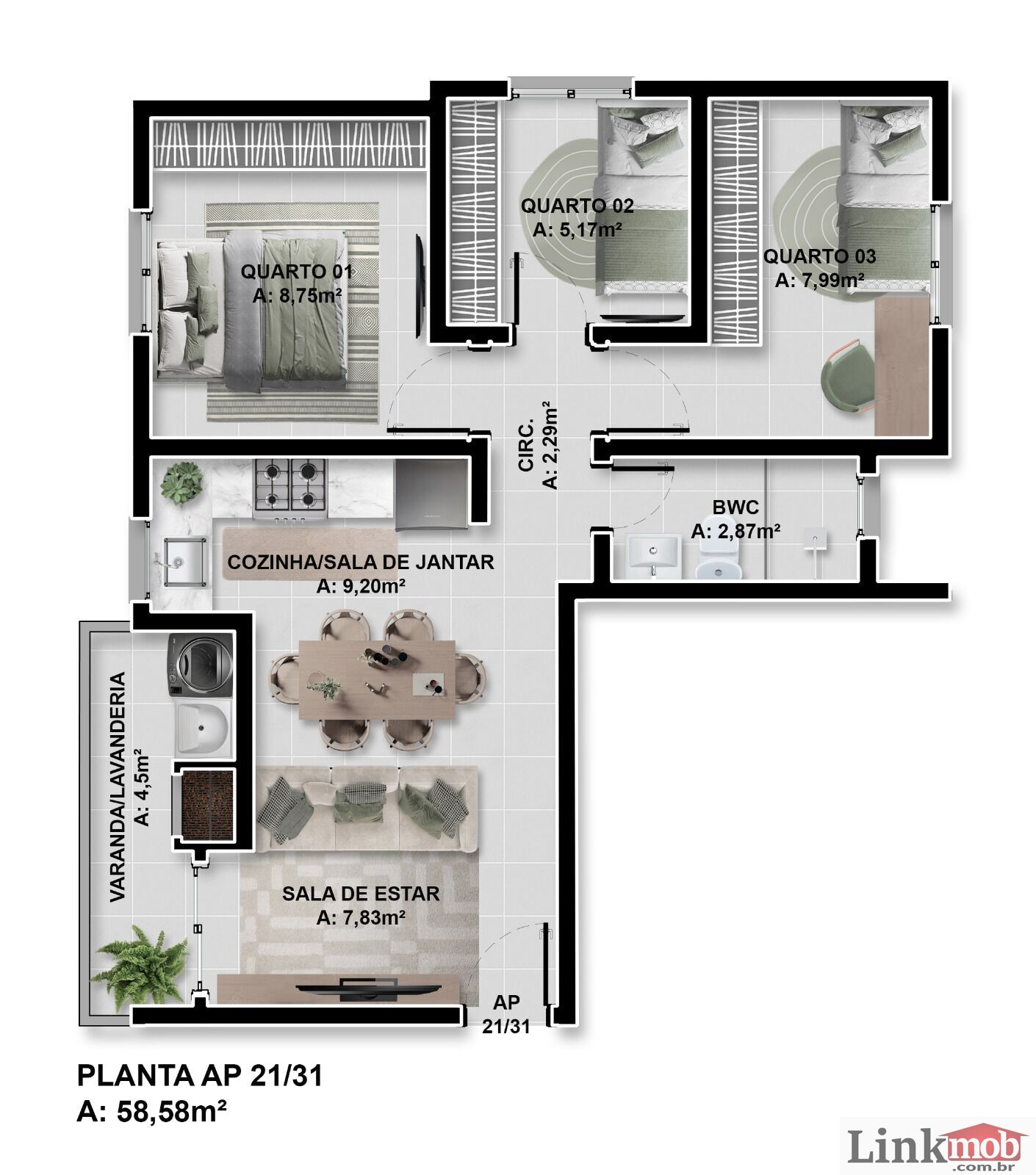 Apartamento à venda com 3 quartos, 84m² - Foto 17