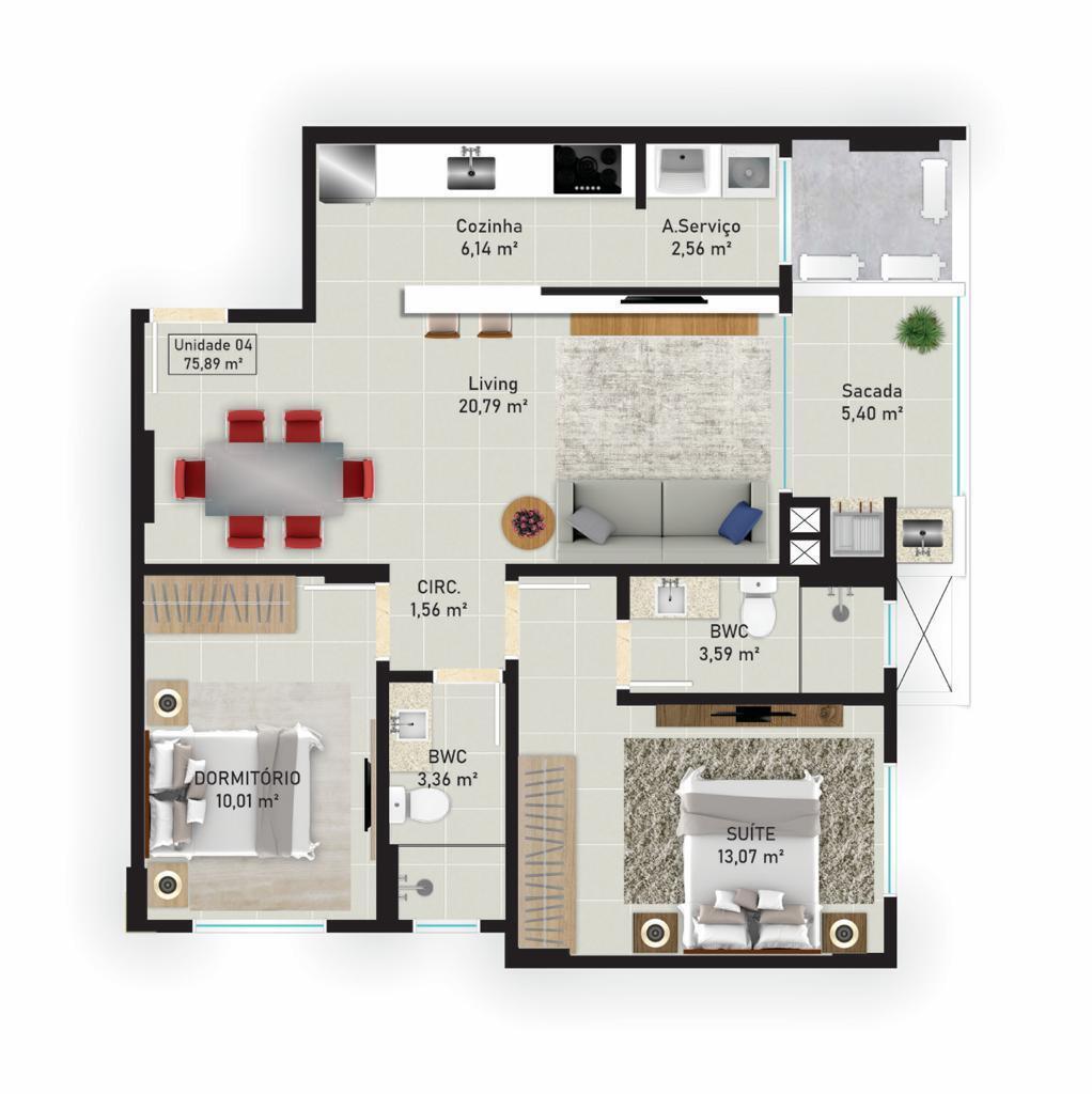 Apartamento à venda com 2 quartos, 75m² - Foto 23