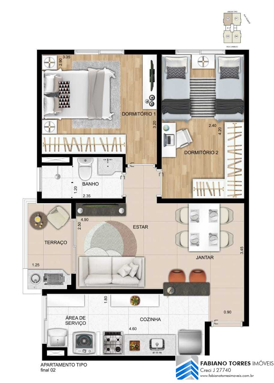 Apartamento, 2 quartos, 55 m² - Foto 14