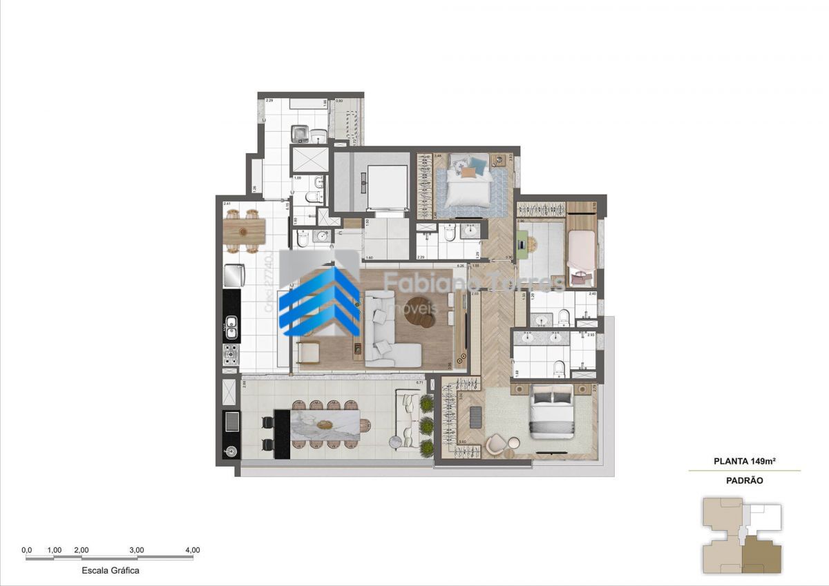 Apartamento à venda com 3 quartos, 149m² - Foto 36