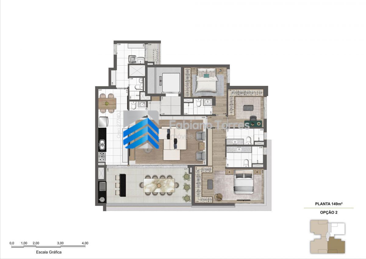 Apartamento à venda com 3 quartos, 149m² - Foto 34