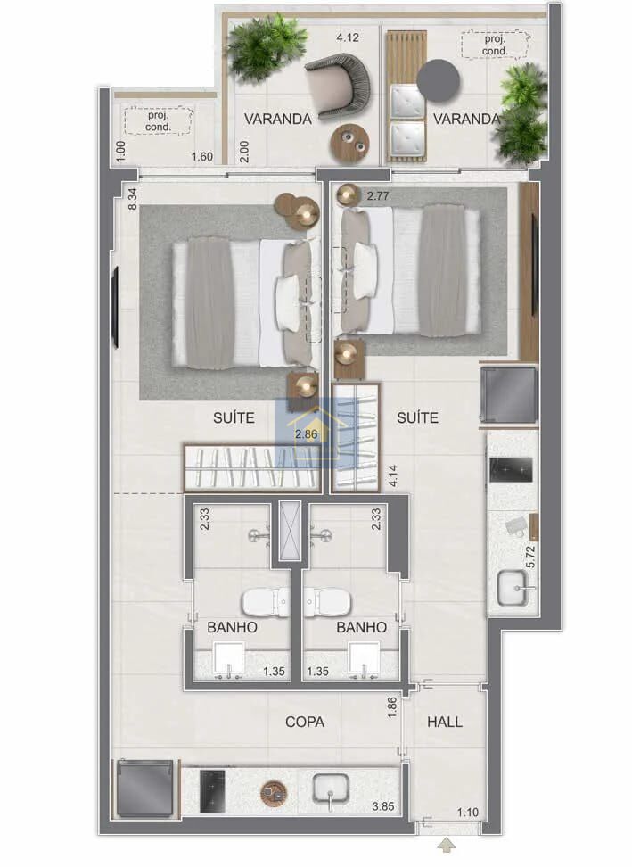 Apartamento à venda com 2 quartos, 75m² - Foto 18