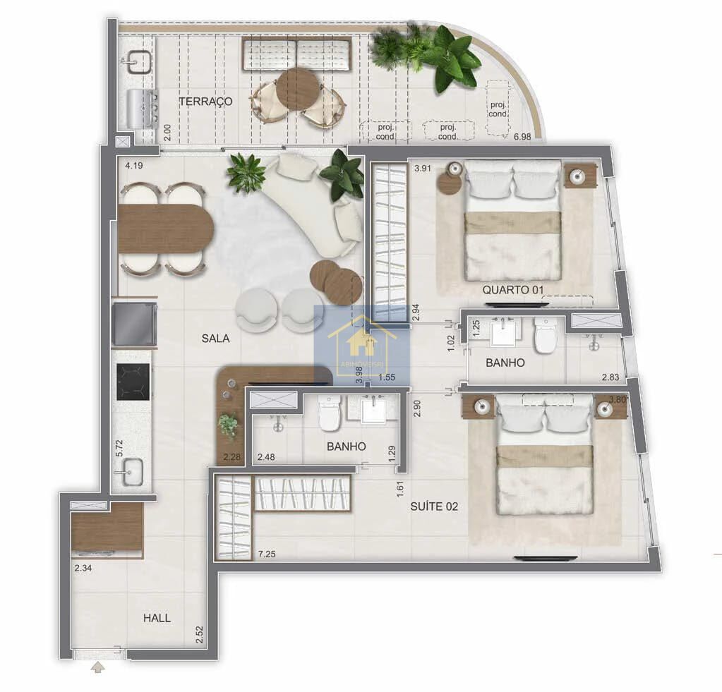 Apartamento à venda com 2 quartos, 75m² - Foto 13