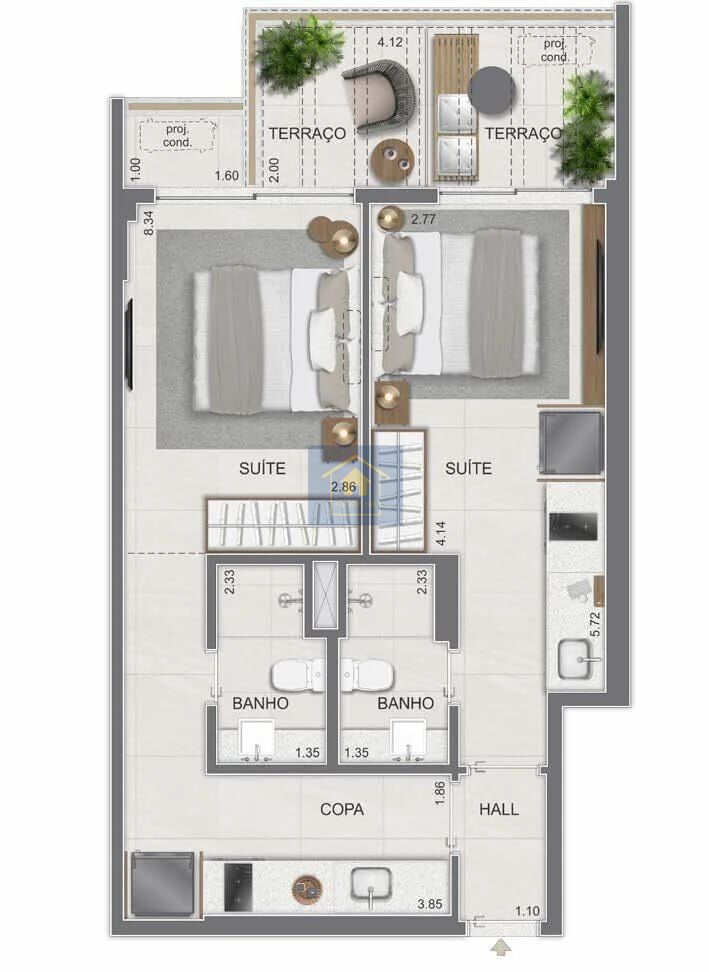 Apartamento à venda com 2 quartos, 75m² - Foto 16