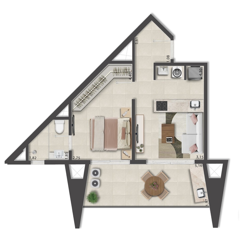 Apartamento à venda com 1 quarto, 36m² - Foto 54