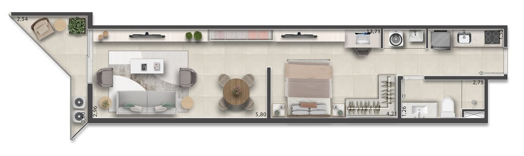 Apartamento à venda com 1 quarto, 36m² - Foto 52