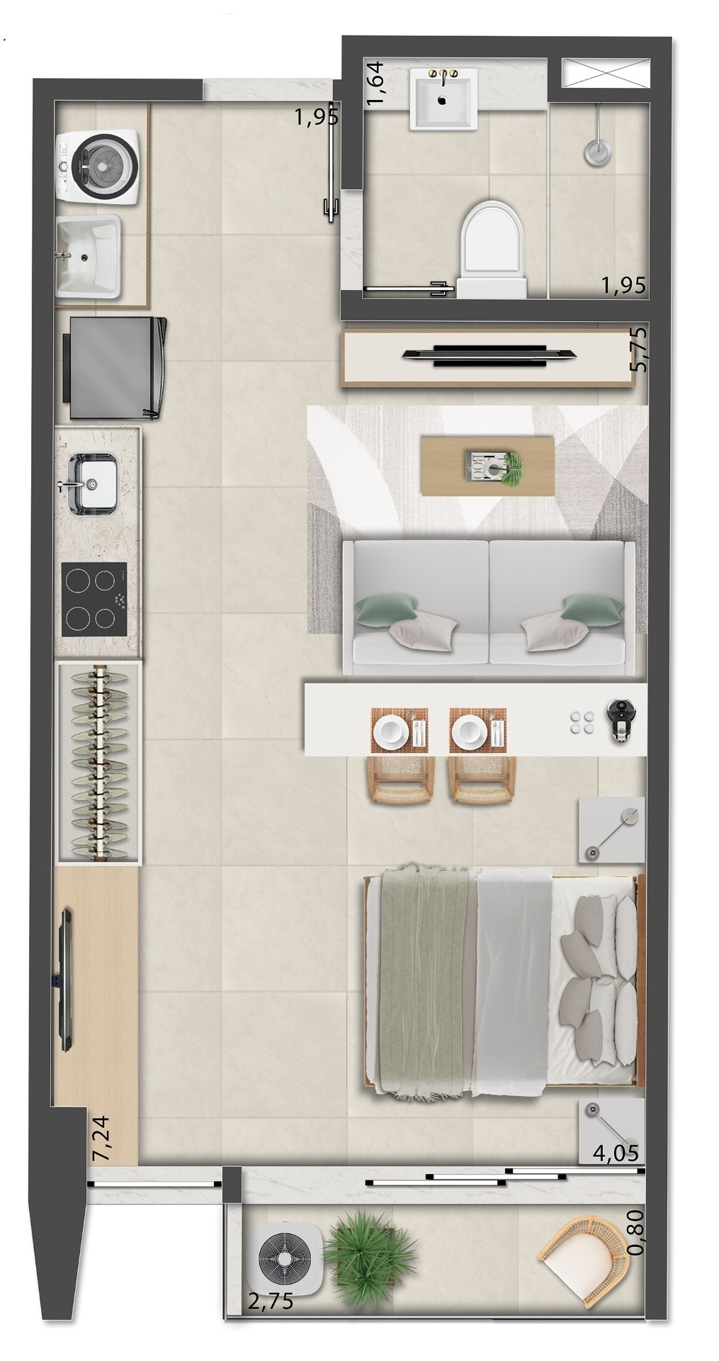 Apartamento à venda com 1 quarto, 36m² - Foto 48