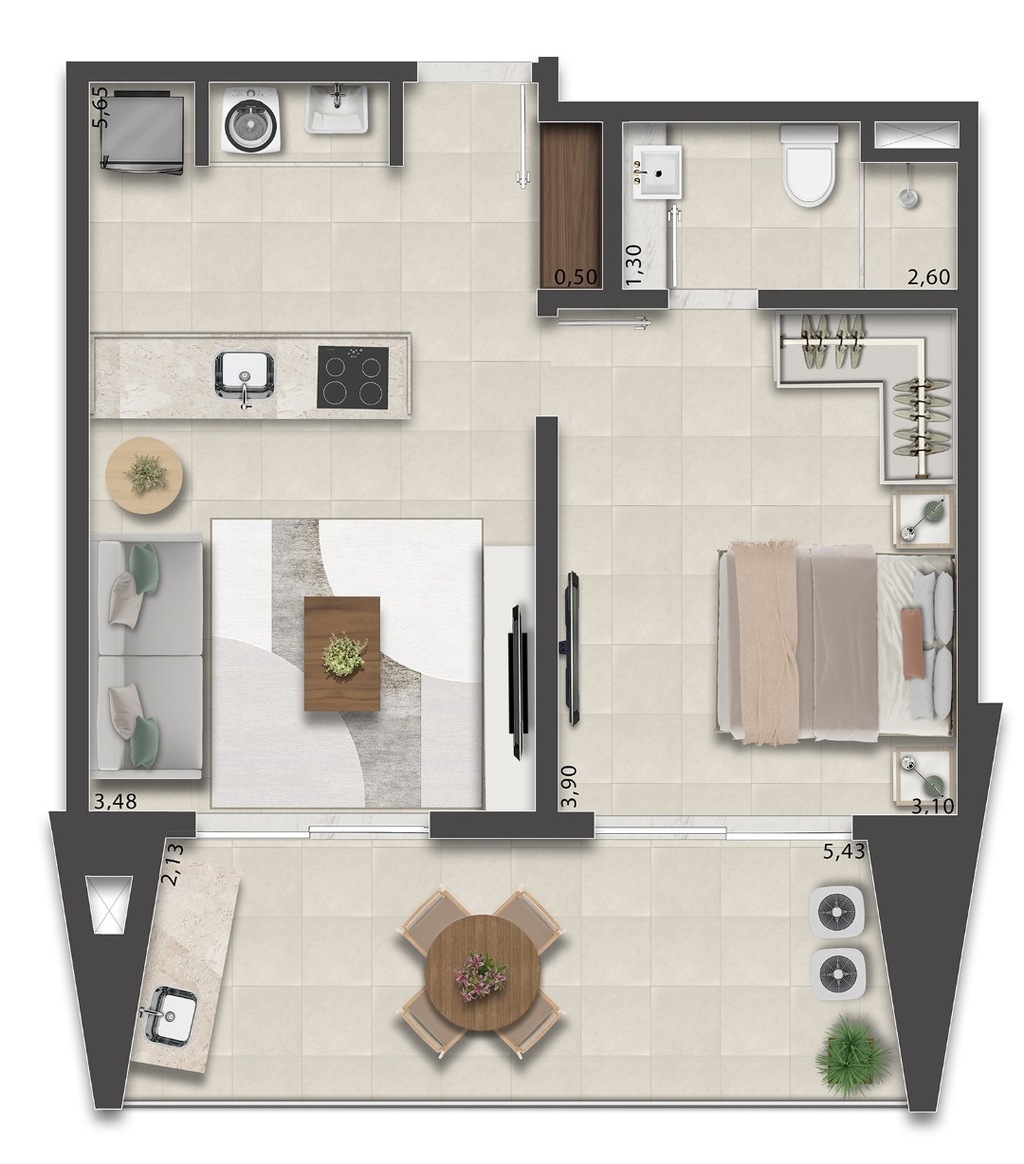 Apartamento à venda com 1 quarto, 36m² - Foto 58