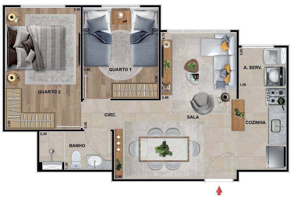 Apartamento à venda com 3 quartos, 87m² - Foto 40