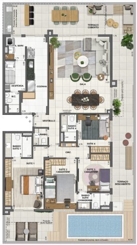 Apartamento à venda com 3 quartos, 139m² - Foto 46