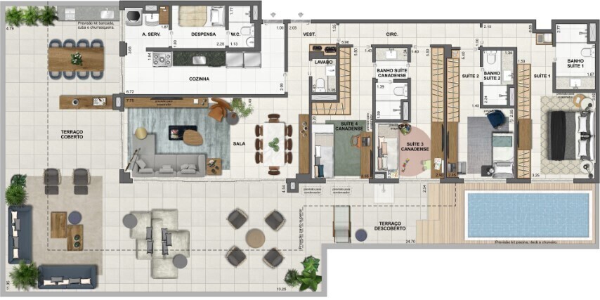 Apartamento à venda com 3 quartos, 139m² - Foto 44