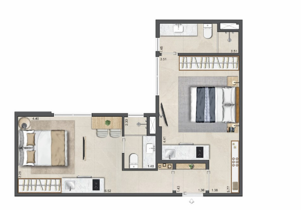 Apartamento, 2 quartos, 45 m² - Foto 36