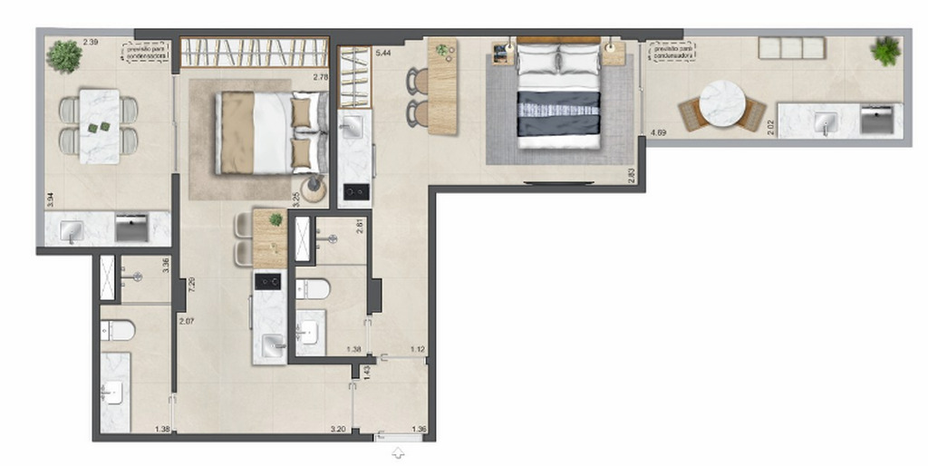 Apartamento, 2 quartos, 45 m² - Foto 38